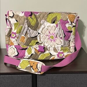 Vera Bradley Floral Crossbody Bag - Pink, Green, and Tan